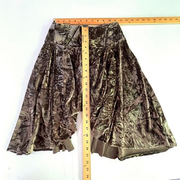 Urban Outfitters Silence + Noise Willa Crushed Velvet Skirt Brown Womens Sz XS - Picture 11 of 12